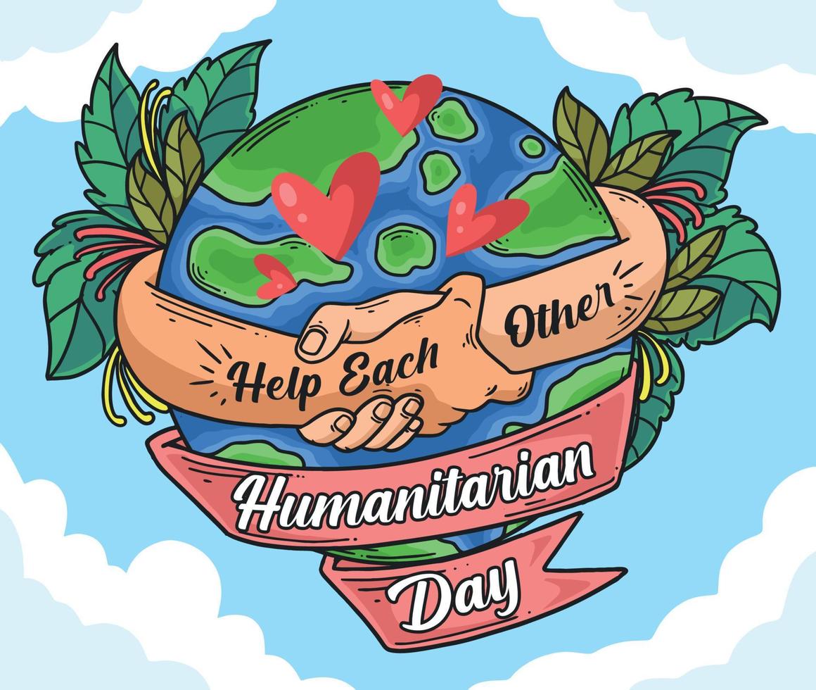 concepto del día mundial humanitario vector