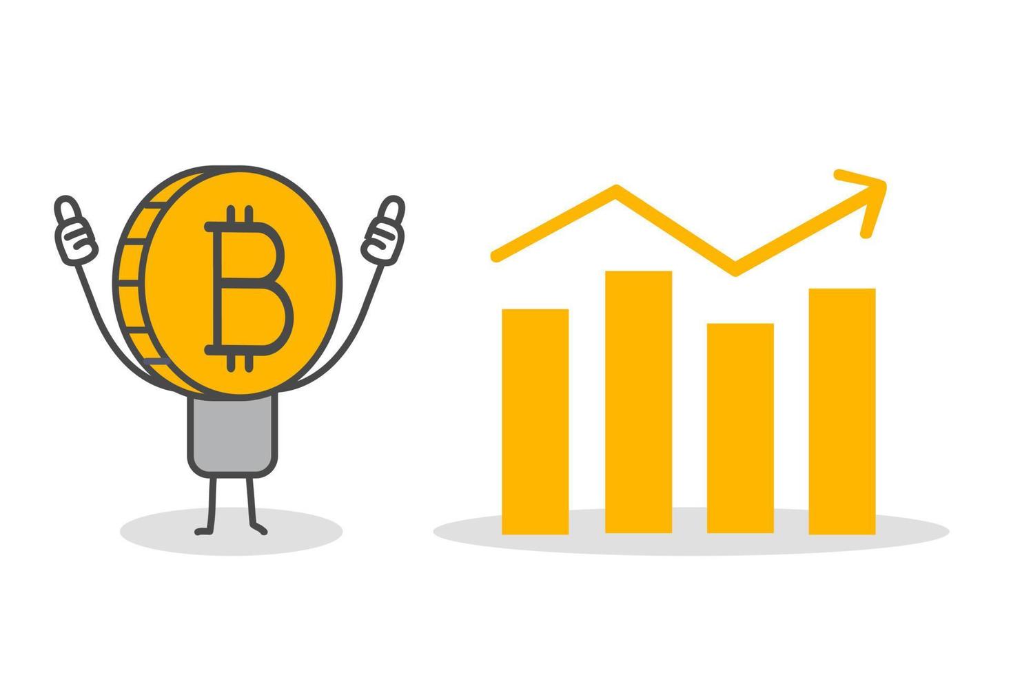 figuras de palitos. bitcoins vector