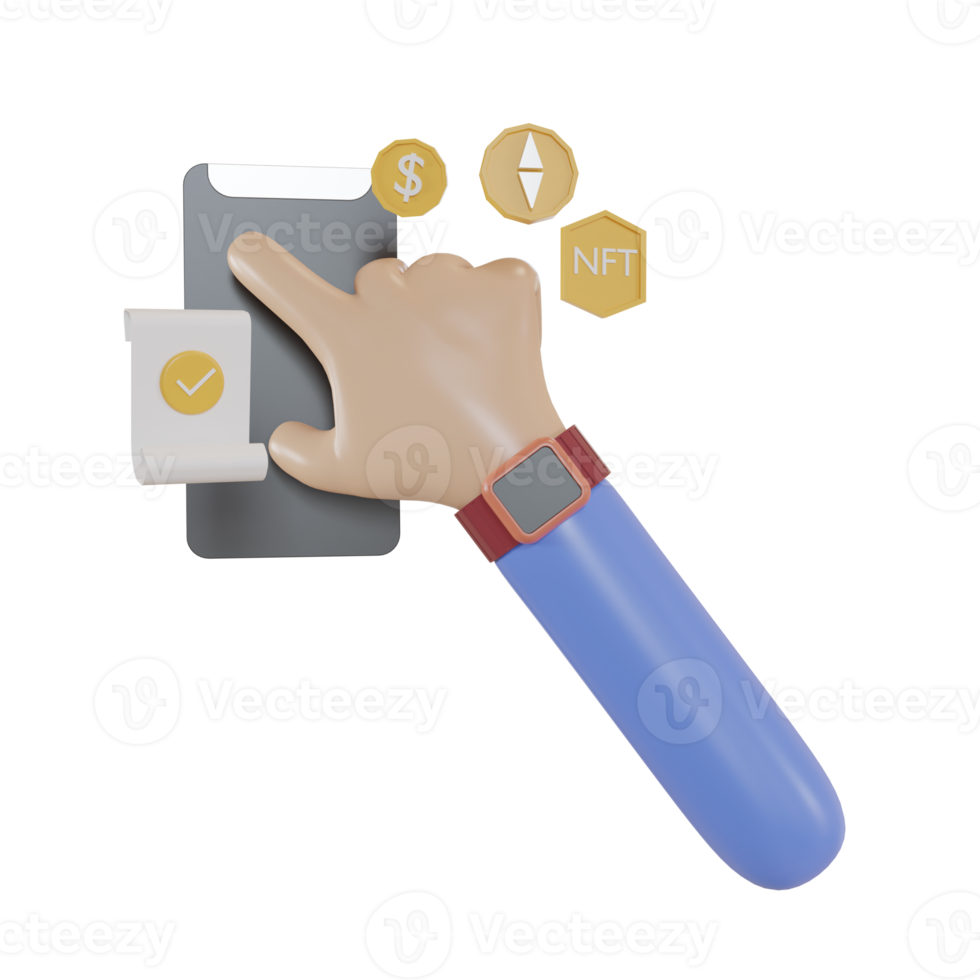 finanças de ícone de objeto de ilustração 3D png