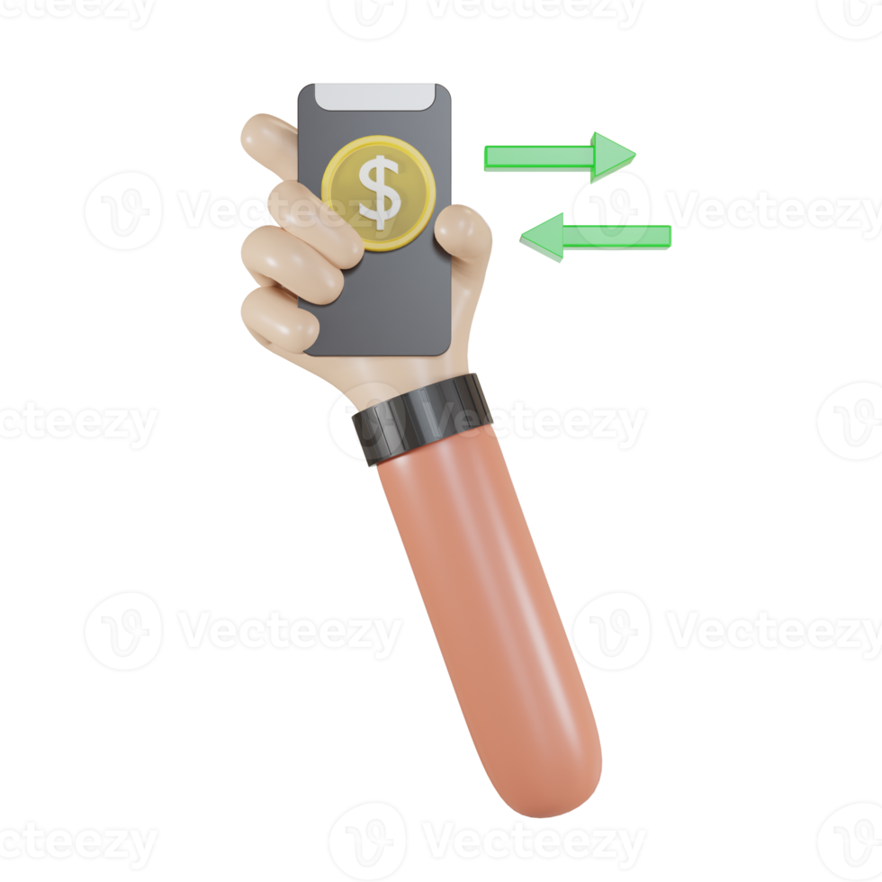 3d Illustration Object Icon transfer of money png
