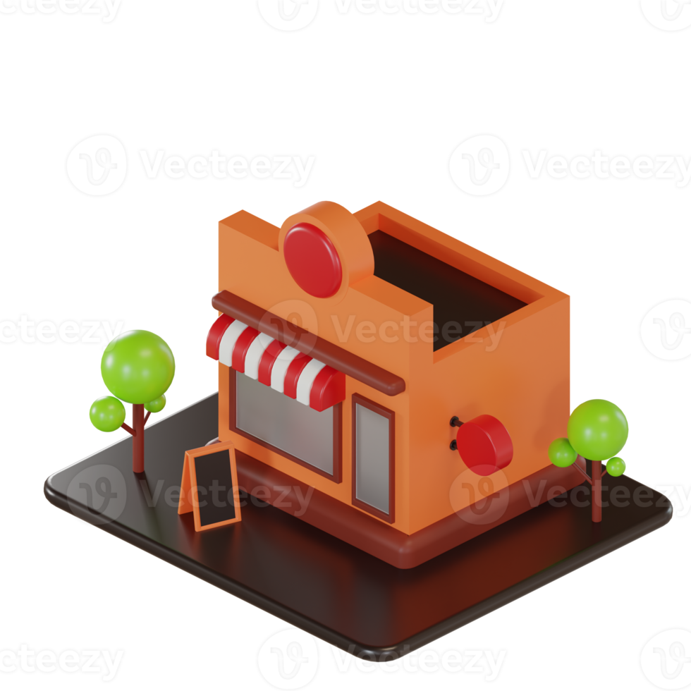 3d illustratie object pictogram gebouw png