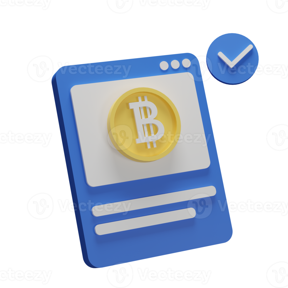 3d Illustration Object icon bit coin Can be used for web, app, info graphic, etc png