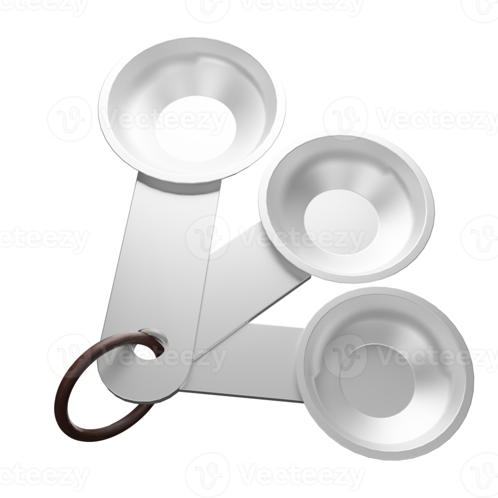 3D-afbeelding objectpictogram maatlepel kan worden gebruikt voor web, app, info-afbeelding, enz png