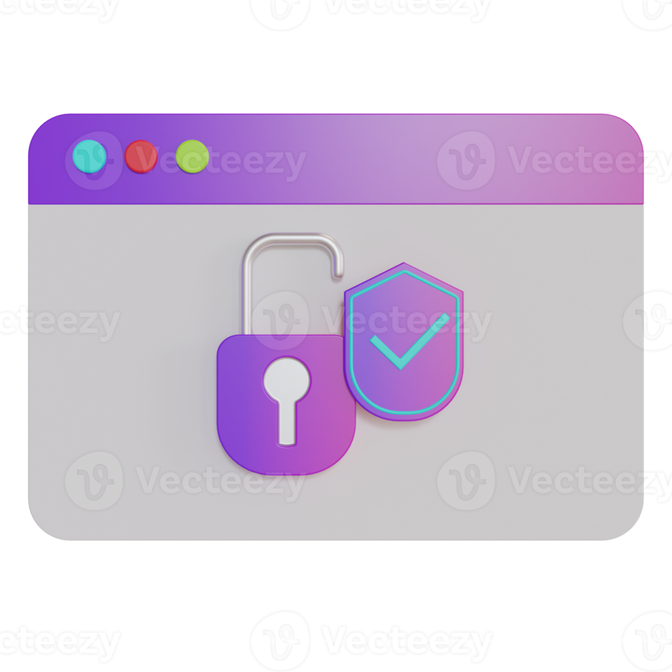 3d Illustration Object icon website Security png