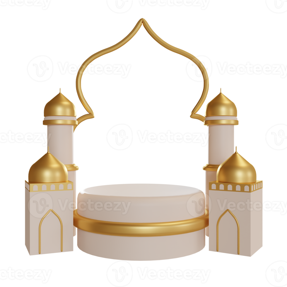 Le podium du ramadan de l'objet d'illustration 3d peut être utilisé pour le web, l'application, le graphique d'informations, etc. png