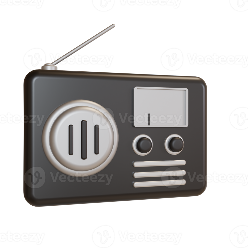 3d Illustration Object icon radio Can be used for web, app, info graphic, etc png