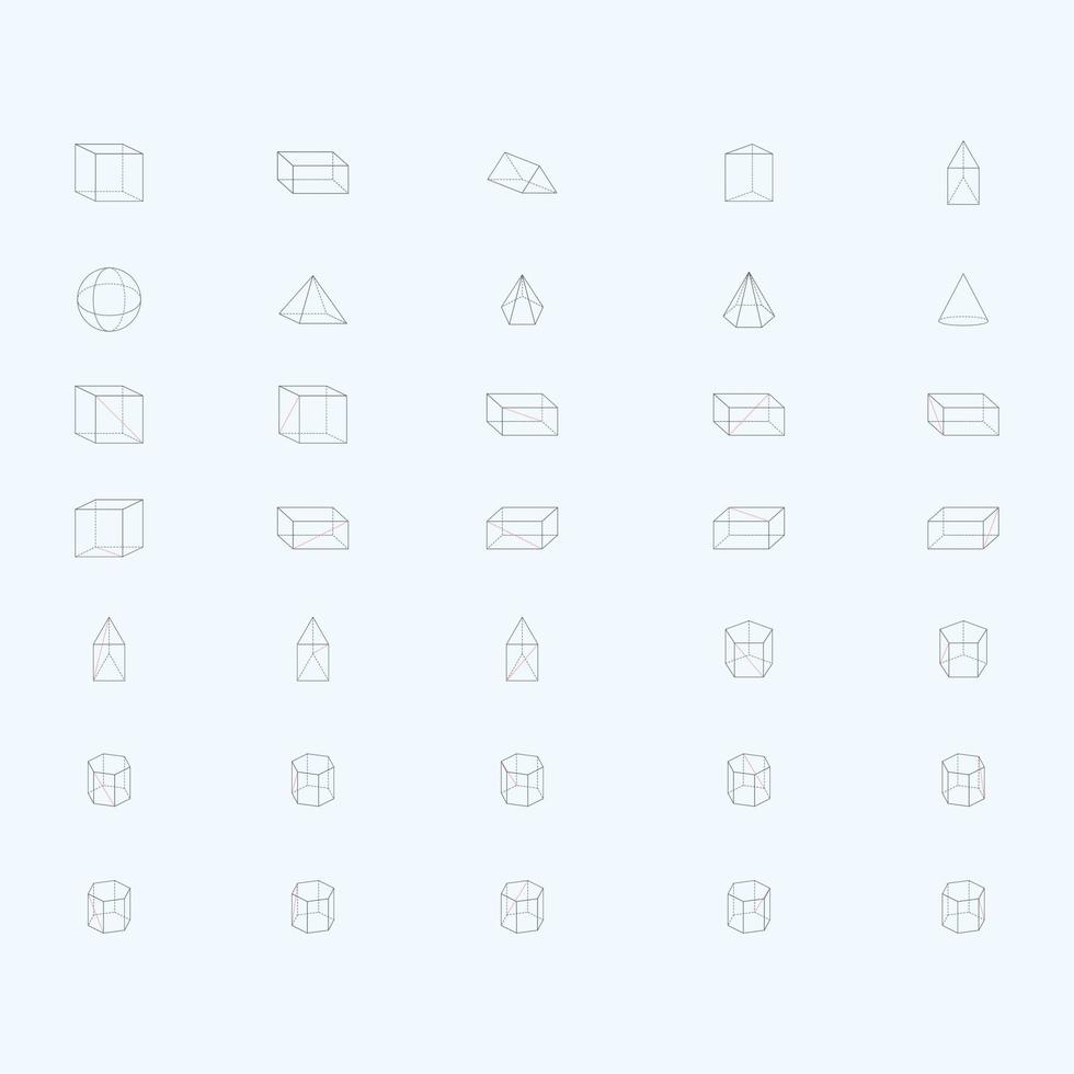 Teacher's Mathematics Geometry Teaching Materials in Class Bassic Shape vector