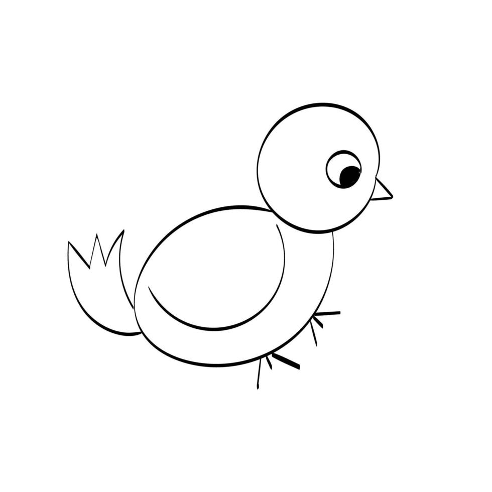 Cute Hand Drawn Bird design for print vector