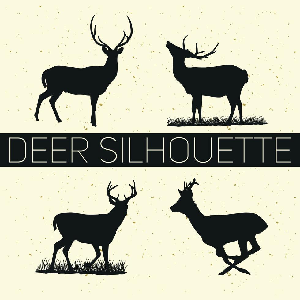 deer vector silhouettes