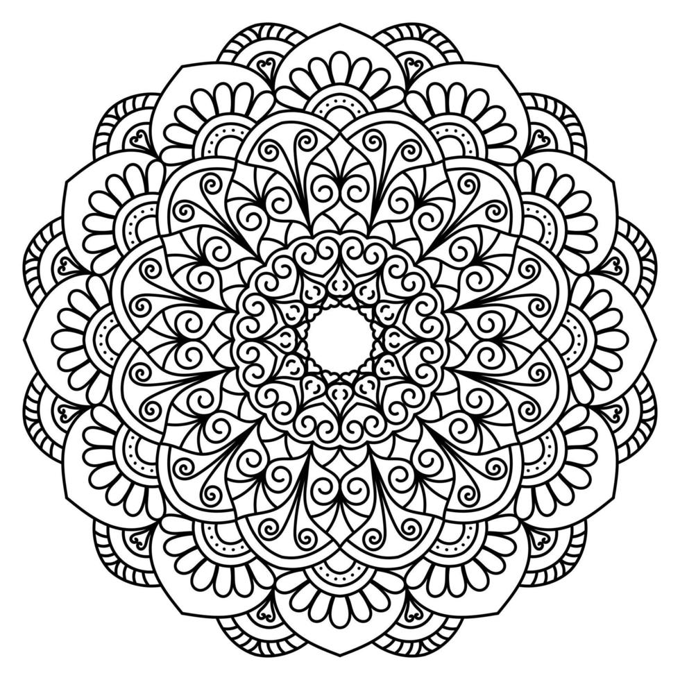 mandala for coloring pages, patterns, beautiful mantras, Islamic backgrounds, wedding cards, decoration templates, and T-Shirt designs vector