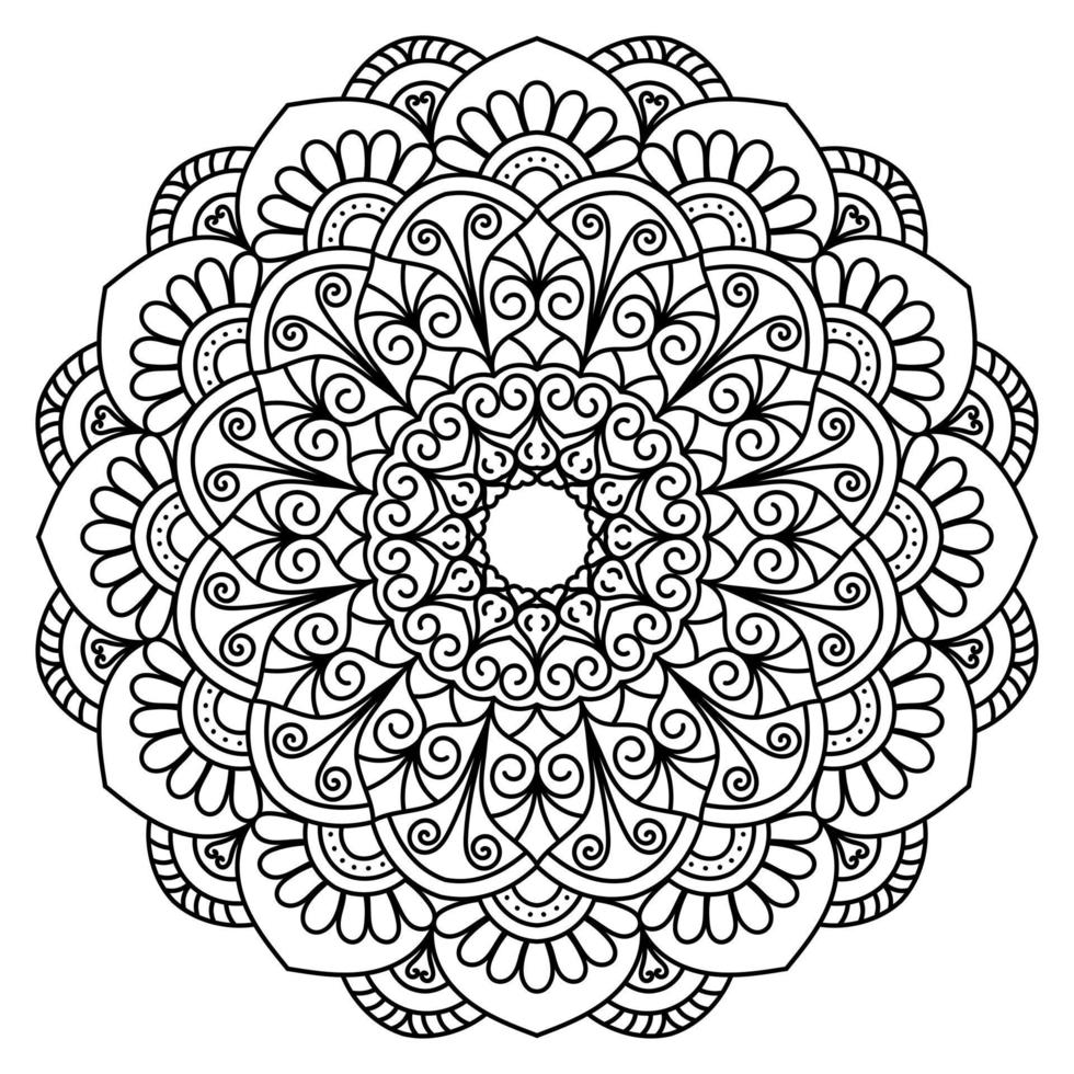 mandala para colorear páginas, patrones, hermosos mantras, fondos islámicos, tarjetas de boda, plantillas de decoración y diseños de camisetas vector