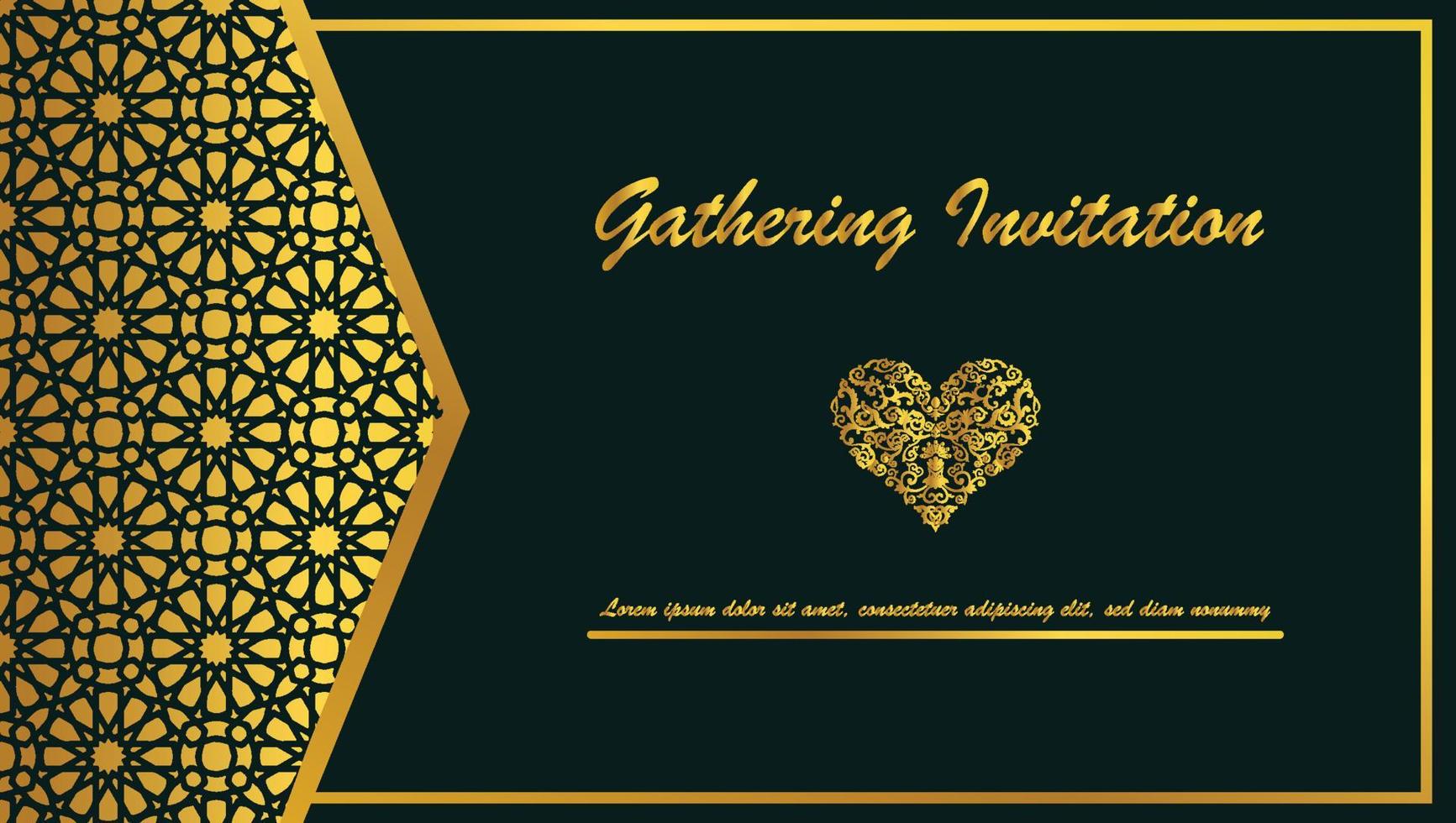 Islamic Gathering Invitation vector