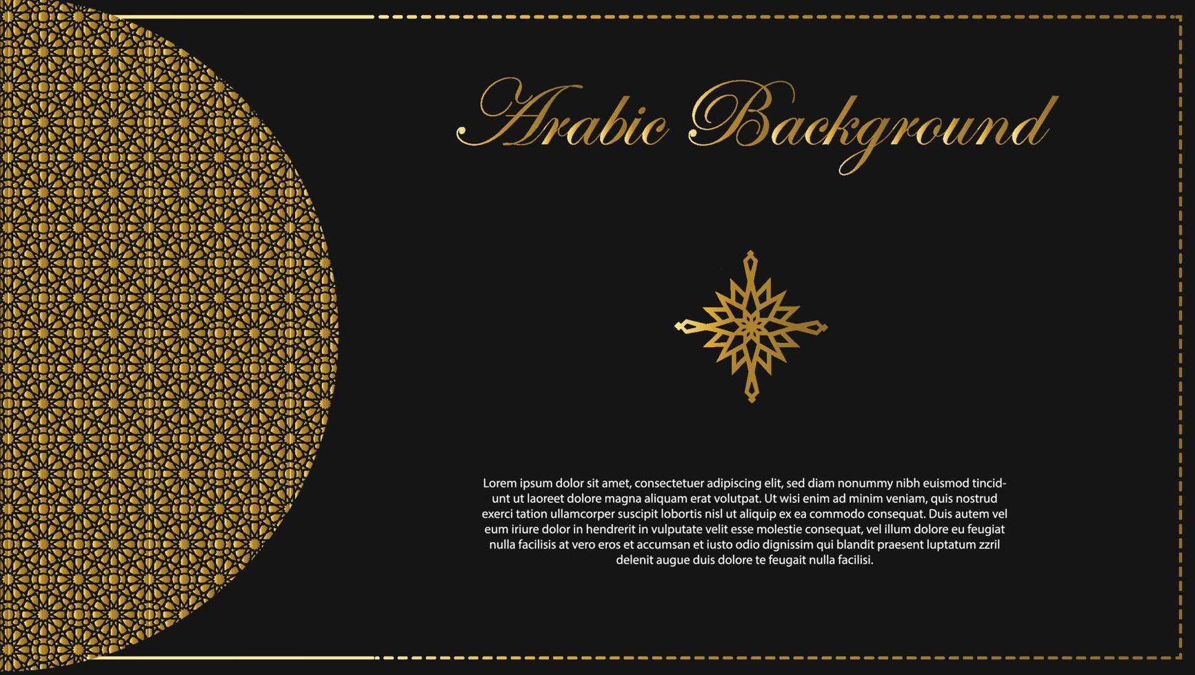 Arabic islamic elegant grey and golden luxury background with arabic pattern Premium vector