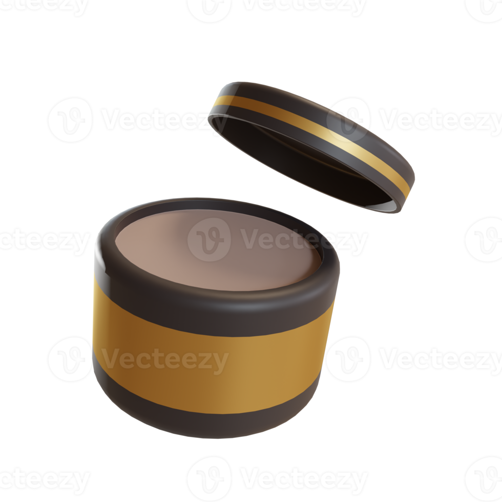 3d Illustration Object icon face powder cosmetics Can be used for web, app, info graphic, etc png