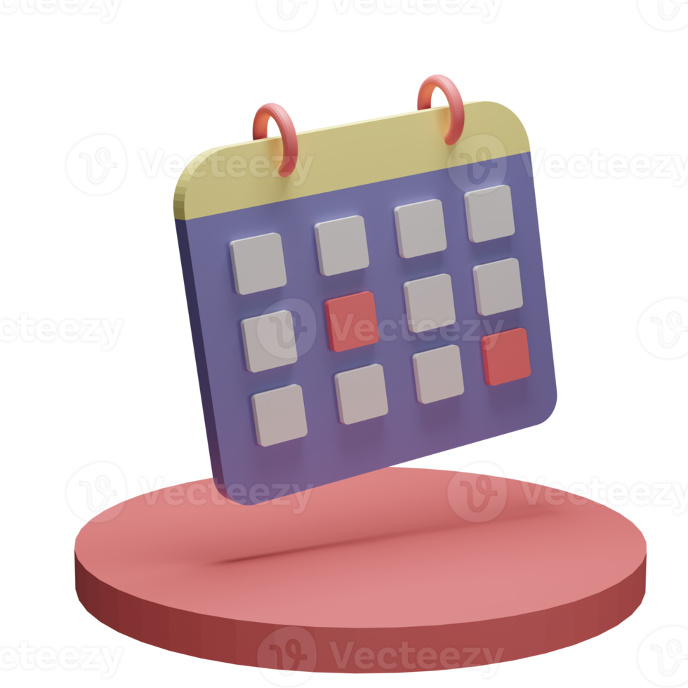 3d Illustration Object icon Calender Can be used for web, app, info graphic, etc png