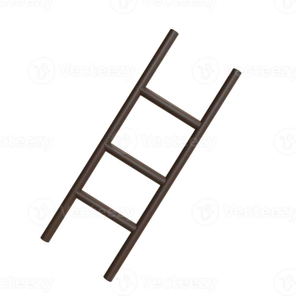 3D-illustrationsobjektikonstege kan användas för webb, app, infografik, etc png