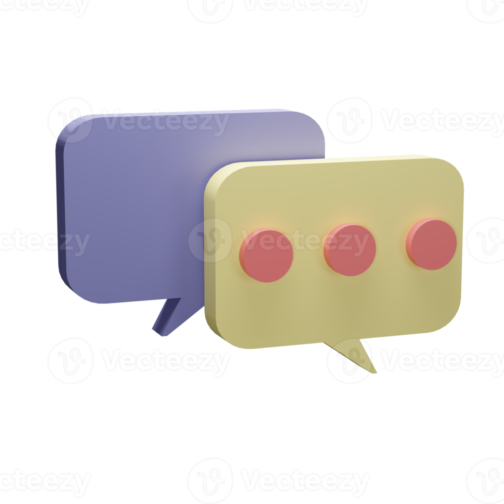 3d Illustration Object icon chatting Can be used for web, app, info graphic, etc png