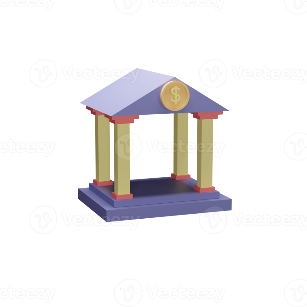 3d Illustration Object icon bank Can be used for web, app, info graphic, etc png