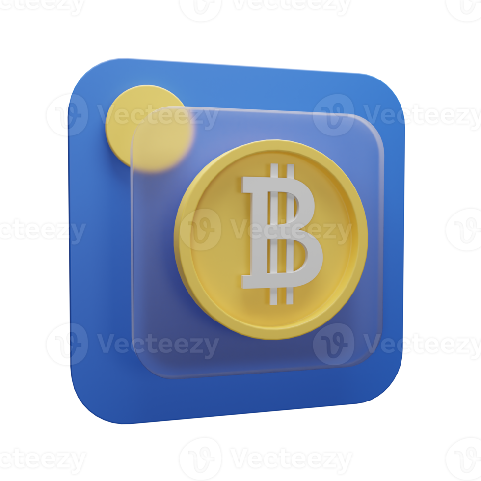 3d Illustration Object Icon bit coin Can be used for web, app, info graphic, etc png