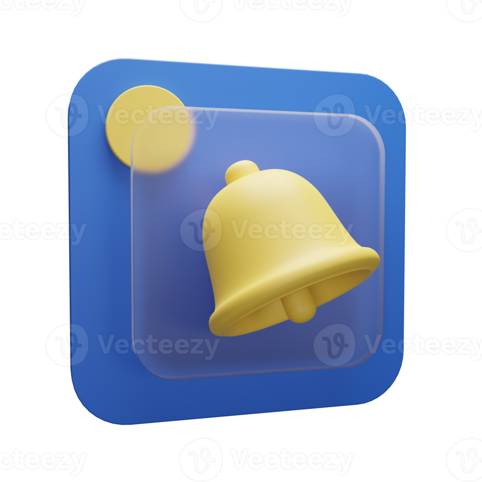 3d Illustration Object Icon bell Can be used for web, app, info graphic, etc png