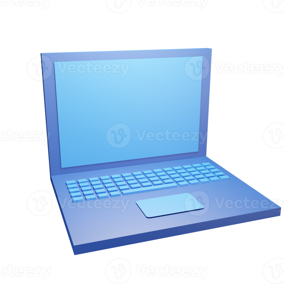 3d Illustration icon laptop can be used app, web, info graphic ,etc png
