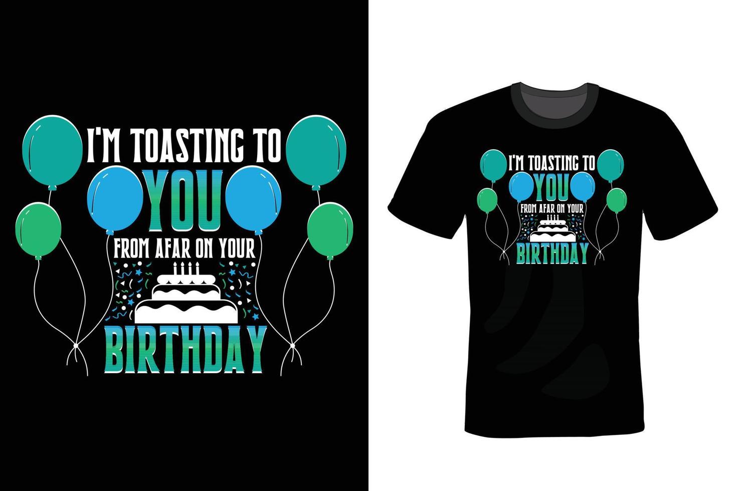 diseño de camiseta con cita de cumpleaños, vintage, tipografía vector