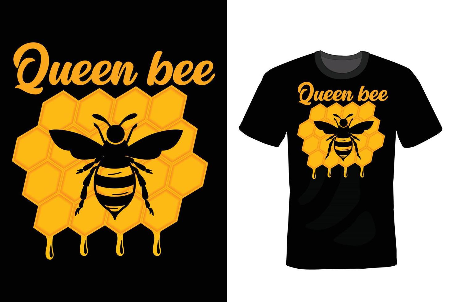 diseño de camiseta de abeja, vintage, tipografía vector