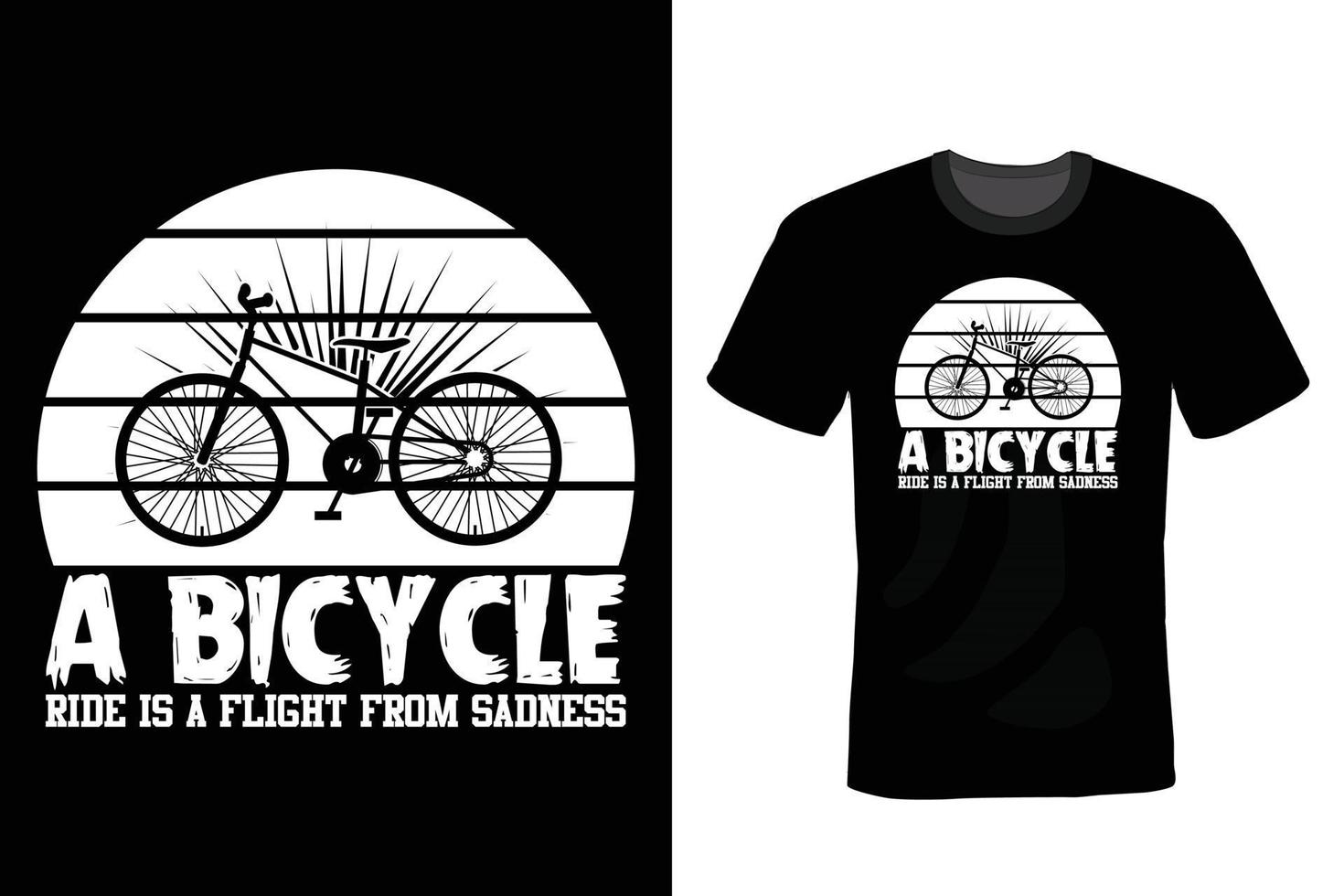 diseño de camiseta de cita de bicicleta, vintage, tipografía vector