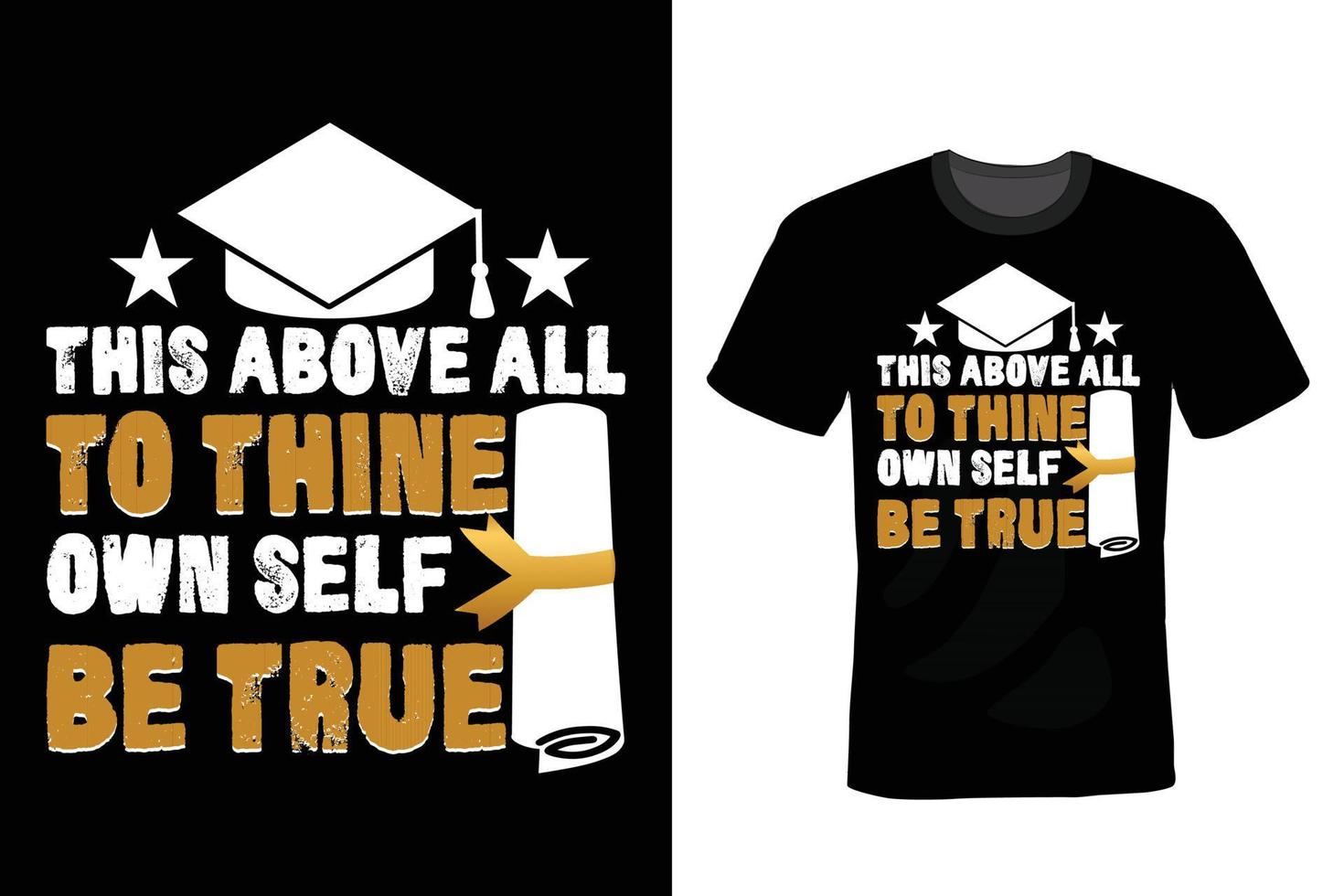 Graduation T shirt design, vintage, typography vector