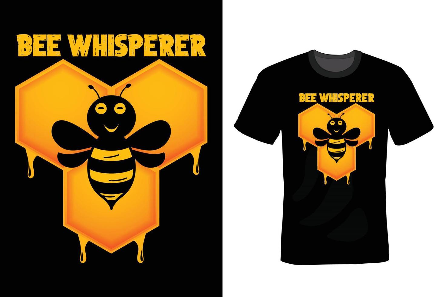 Bee T shirt design, vintage, typography vector