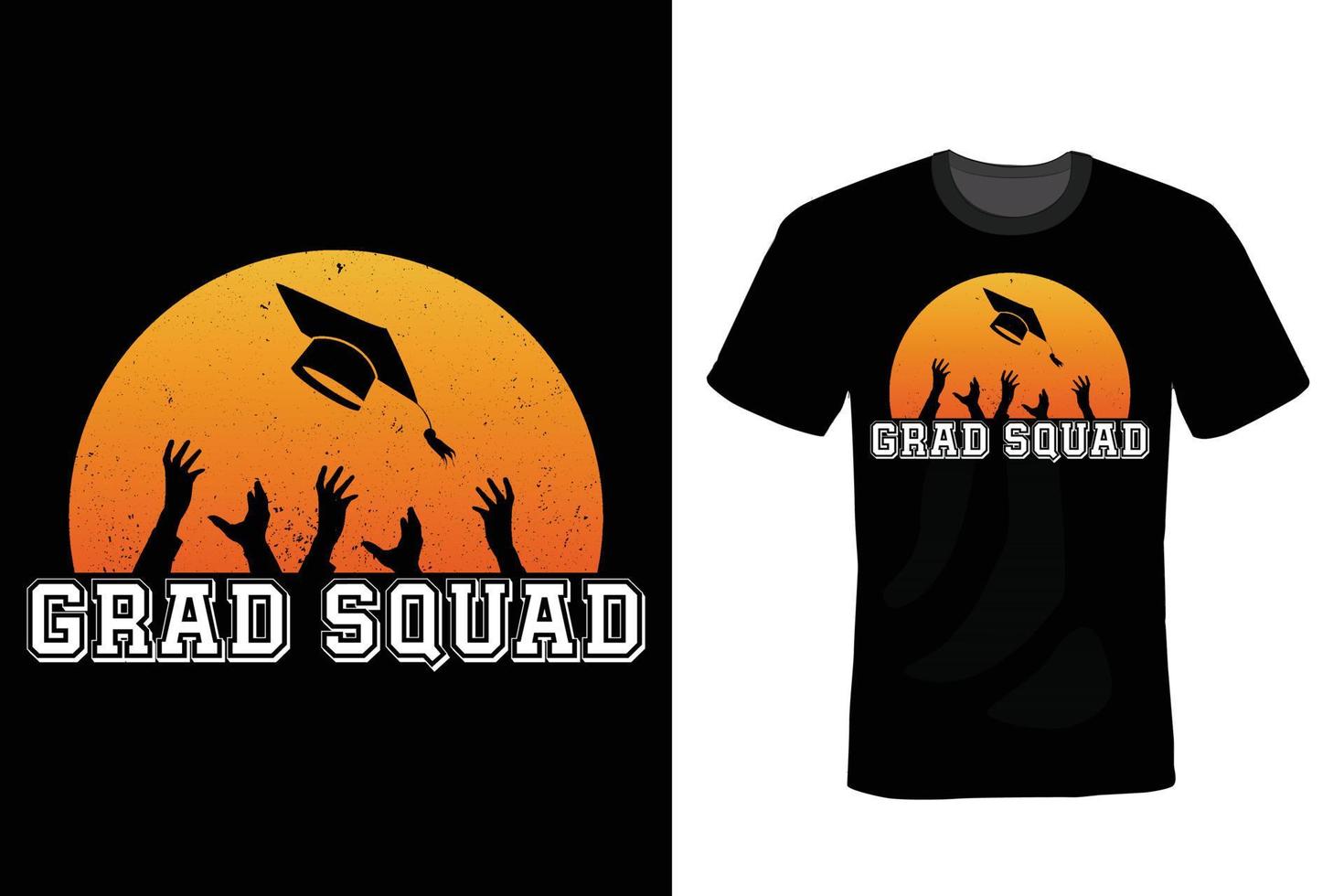 Graduation T shirt design, vintage, typography vector