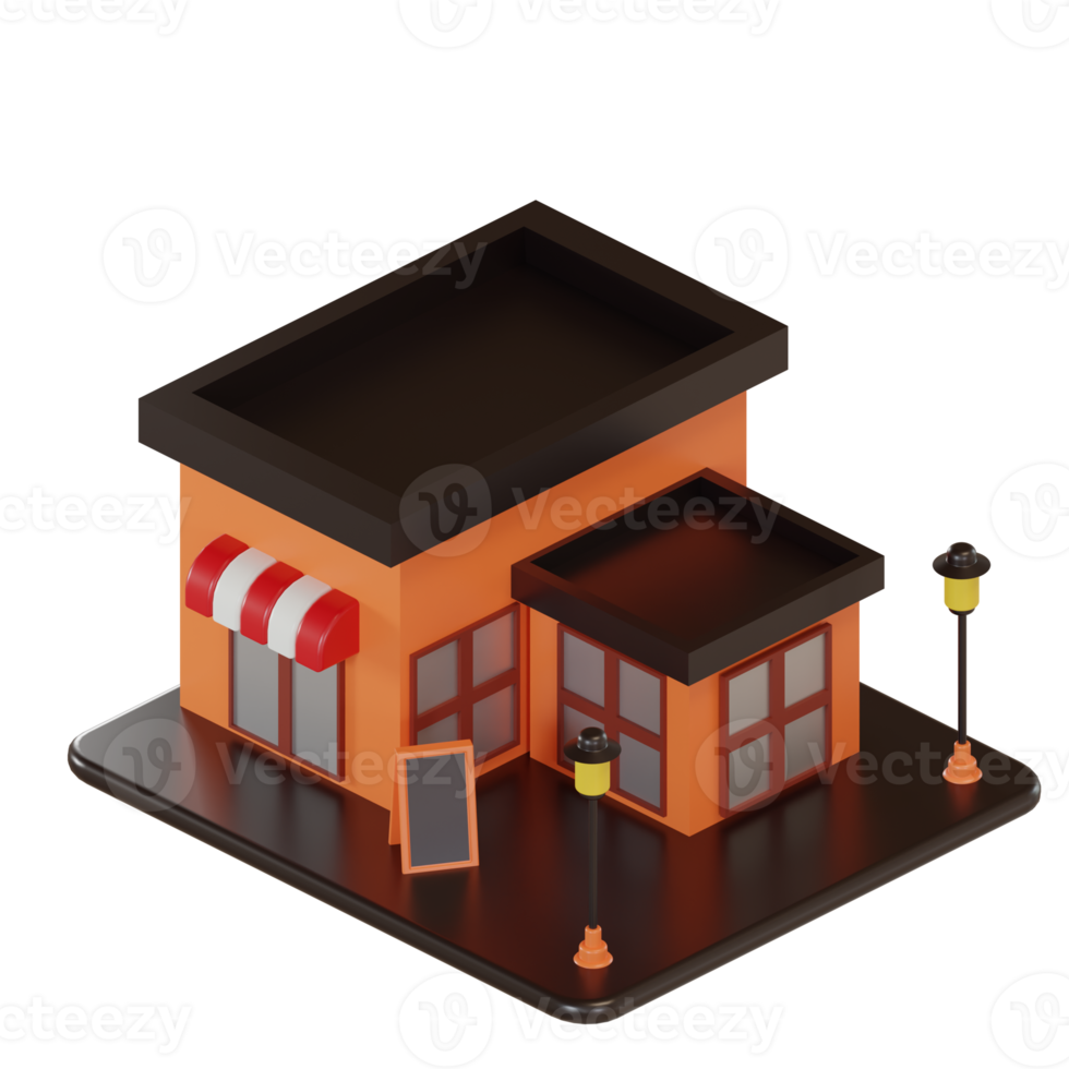 3d illustratie object pictogram gebouw png