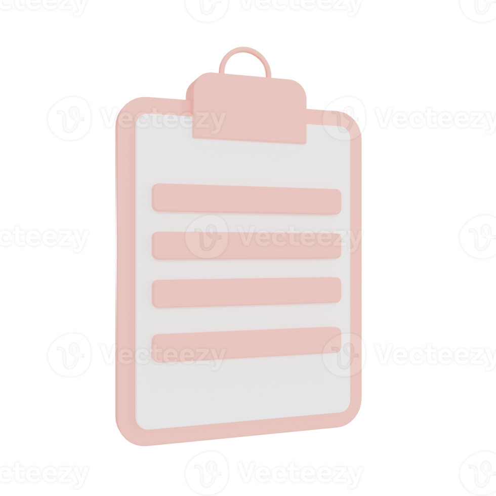 3d Illustration Object icon document Can be used for web, app, info graphic, etc png