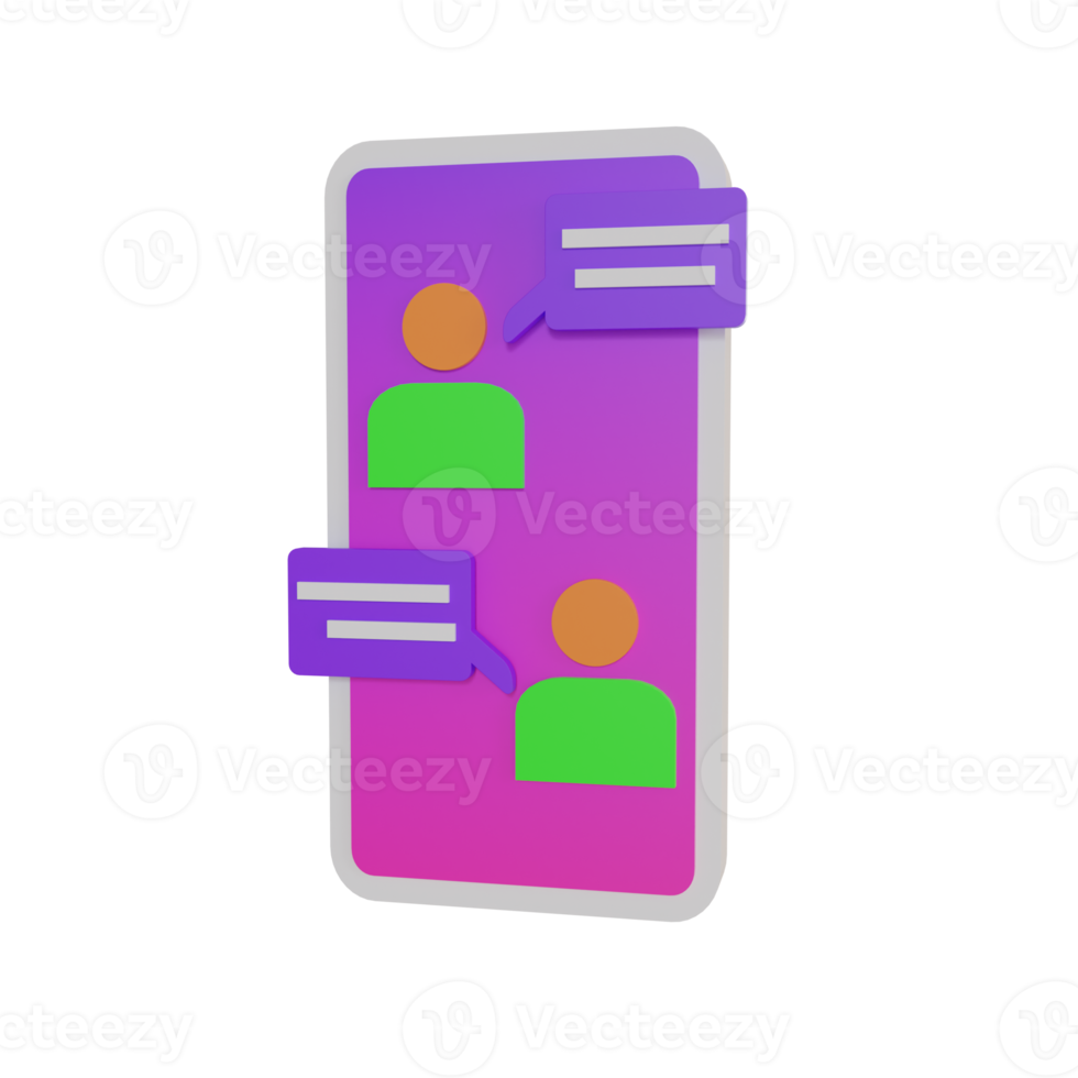 3d Illustration Object icon chatting Can be used for web, app, info graphic, etc png