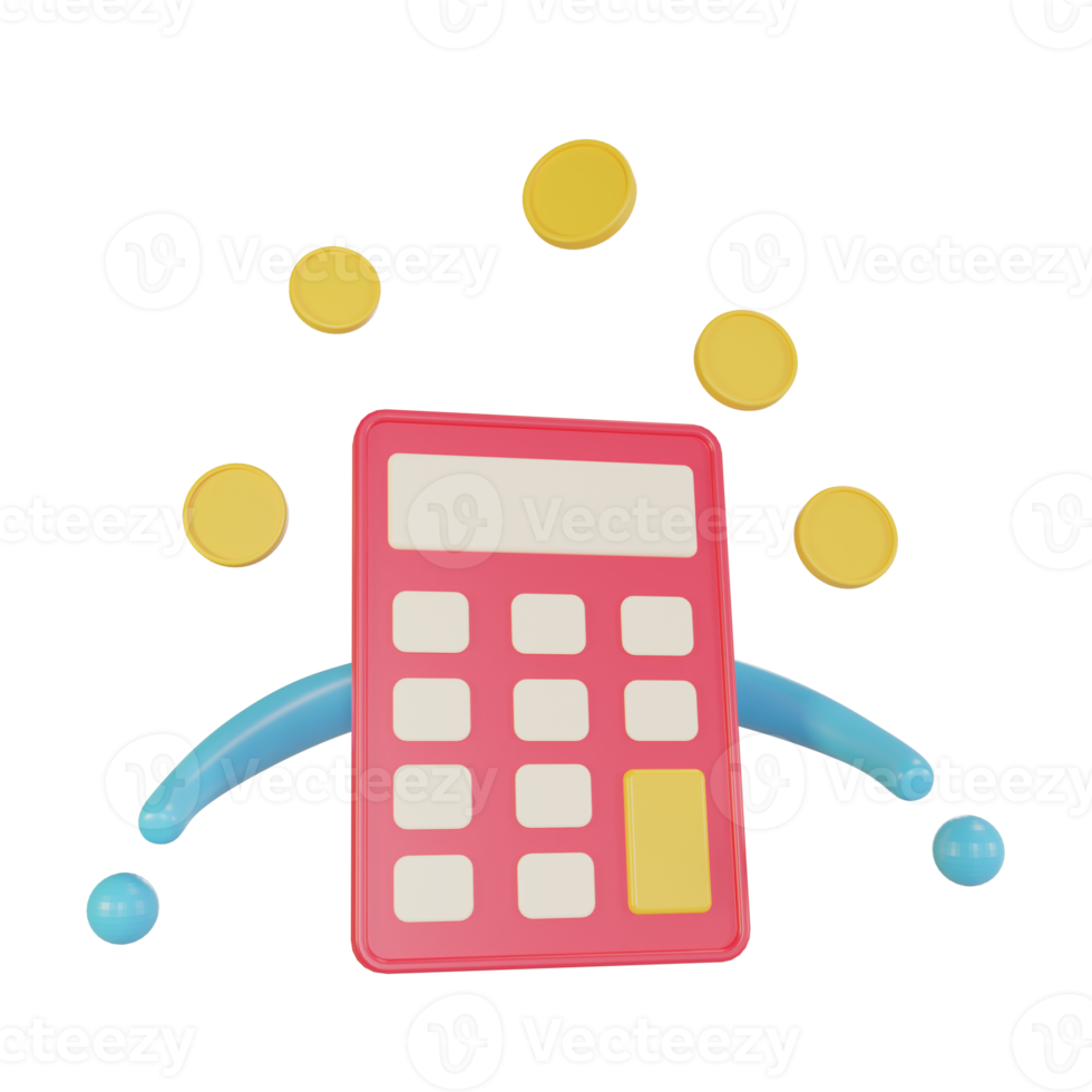 3d Illustration Object icon calculator png