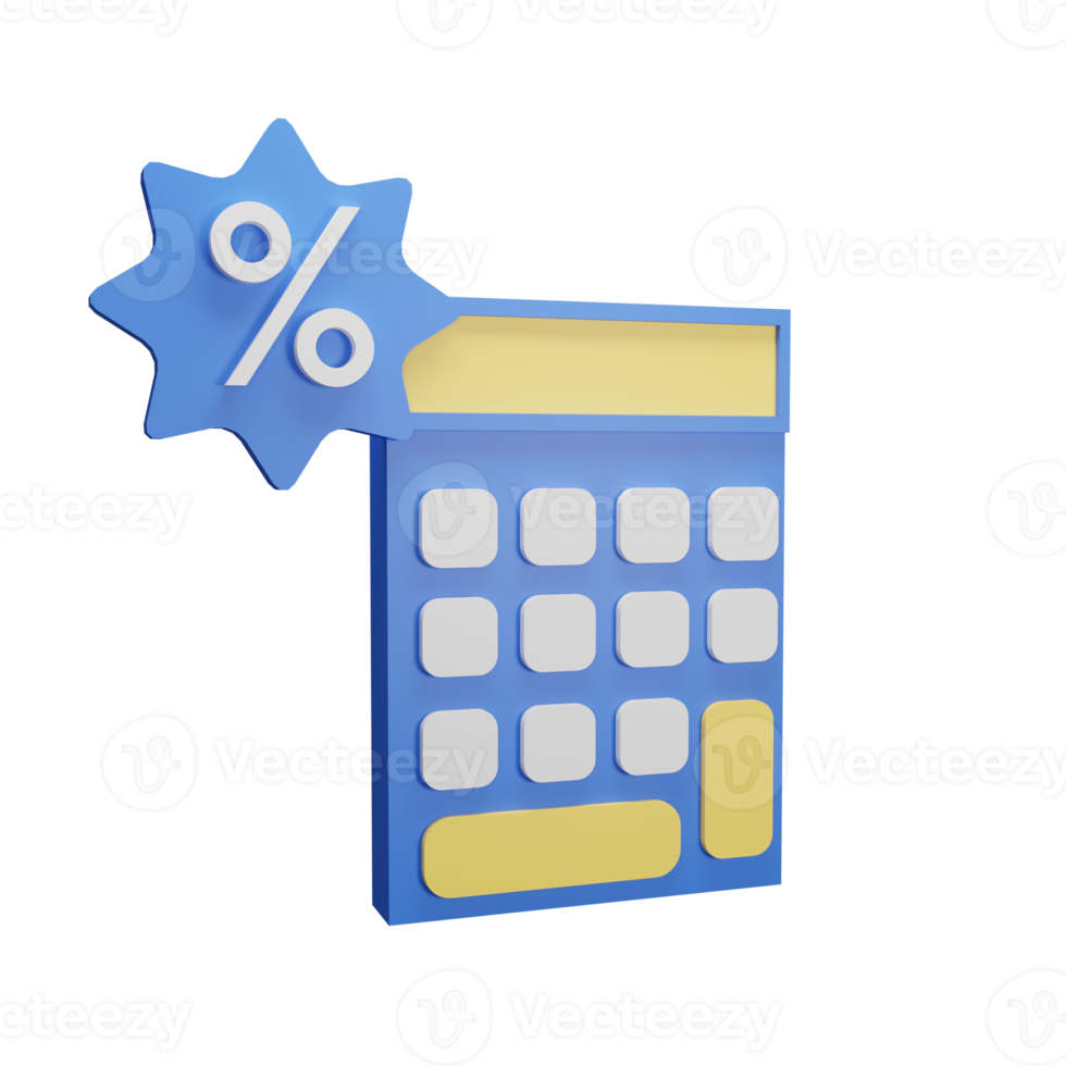 3d Illustration Object icon calculator Can be used for web, app, info graphic, etc png