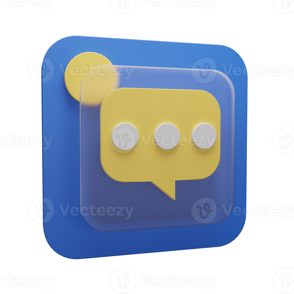 3d Illustration Object Icon chatting Can be used for web, app, info graphic, etc png