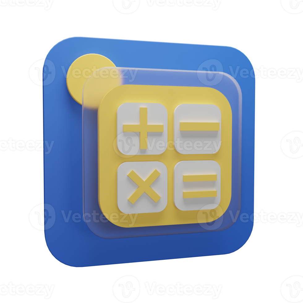 3d Illustration Object Icon calculator Can be used for web, app, info graphic, etc png