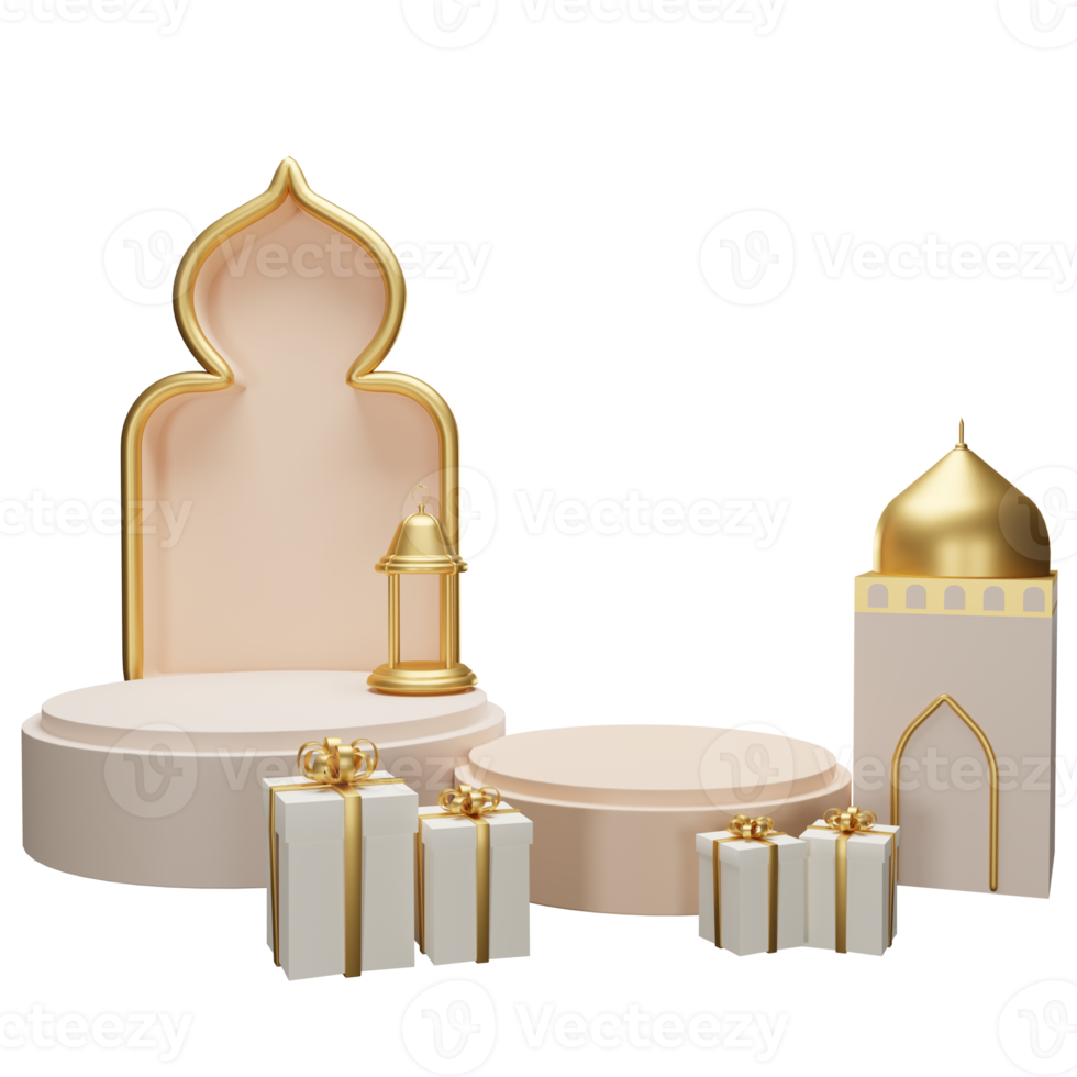 3d Illustration Object ramadan podium Can be used for web, app, info graphic, etc png