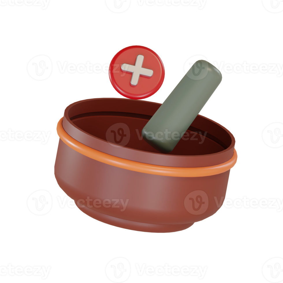 3D illustration object icon herbal png