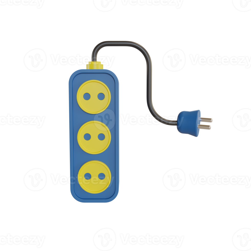 3D Illustration object icon power strip png