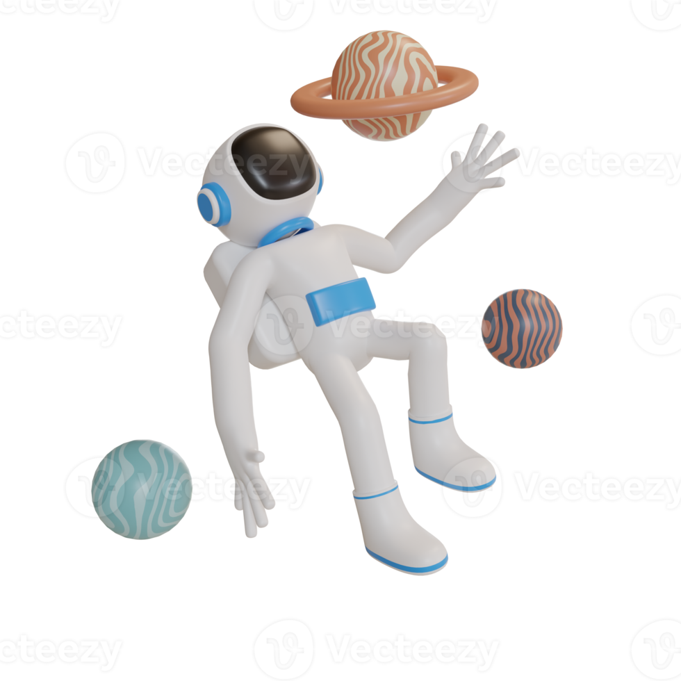 3d ilustración objeto personaje astronauta png