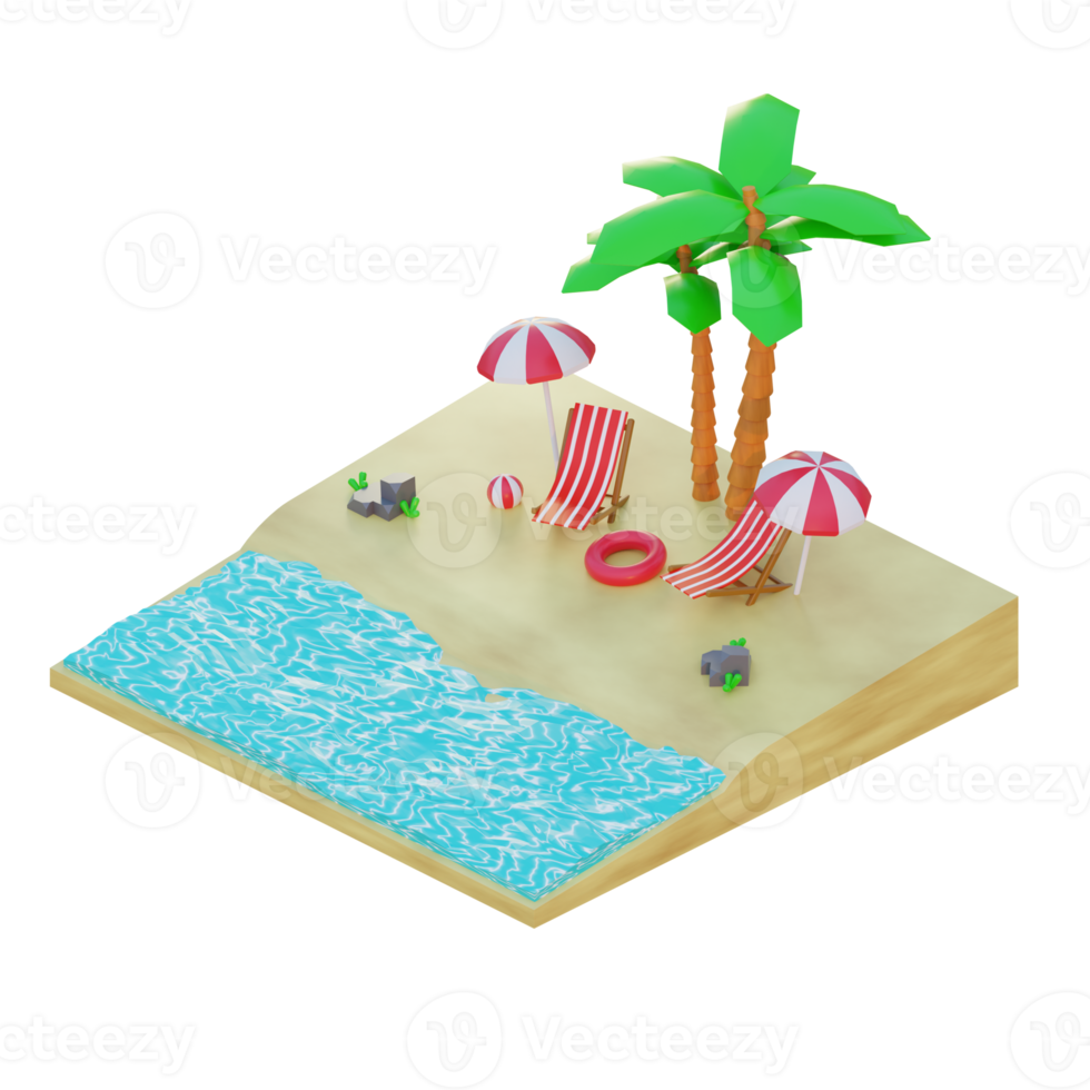 3D illustration object summer png