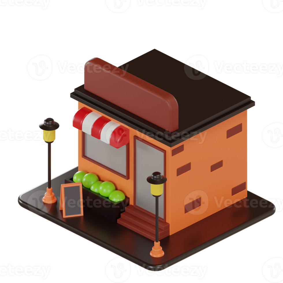 3d Illustration Object Icon building png