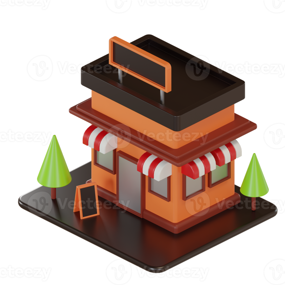 3d illustratie object pictogram gebouw png