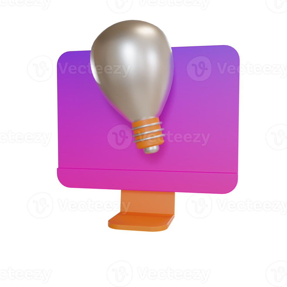 3d Illustration Object icon idea Can be used for web, app, info graphic, etc png