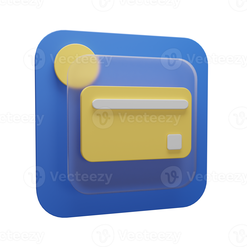 3d Illustration Object Icon credit card Can be used for web, app, info graphic, etc png