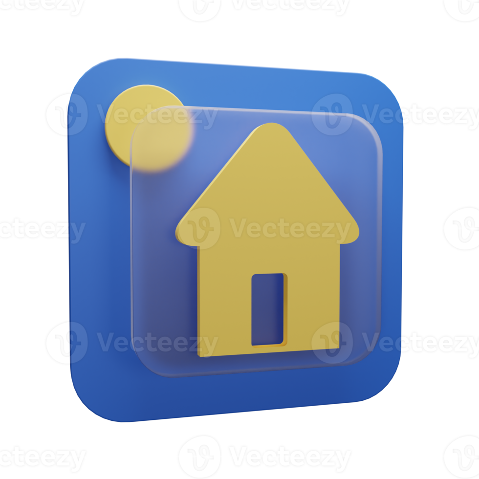 3d Illustration Object Icon home Can be used for web, app, info graphic, etc png