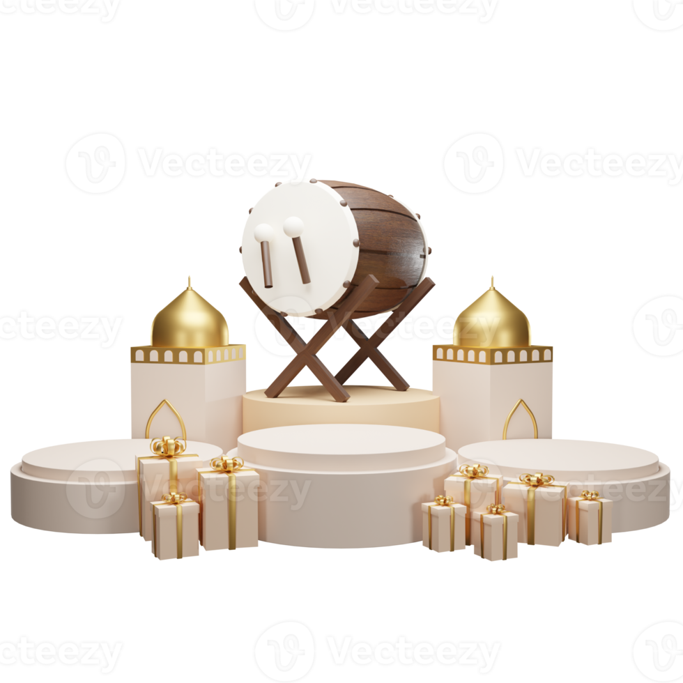 3d Illustration Object ramadan podium Can be used for web, app, info graphic, etc png