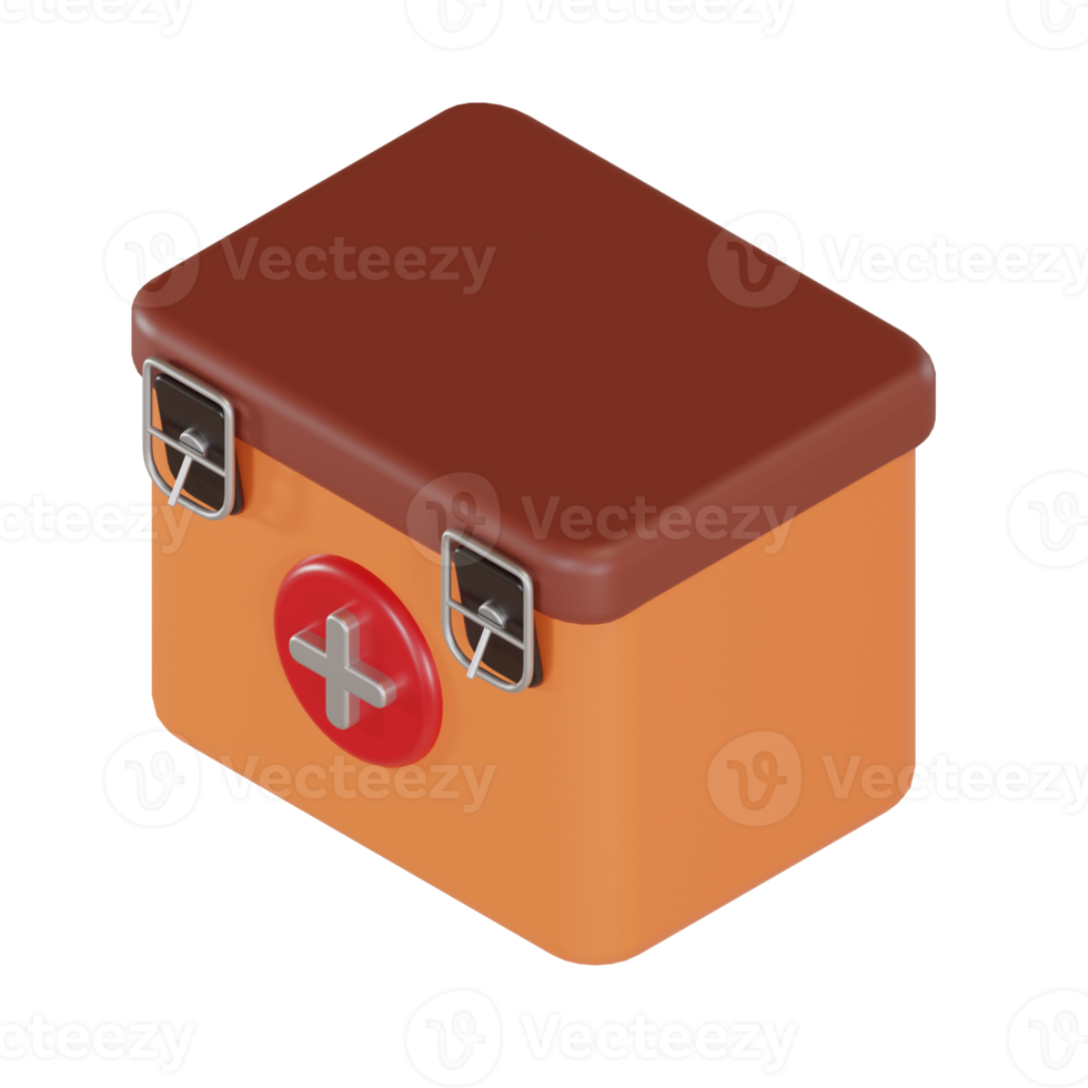 3D illustration object icon health box png